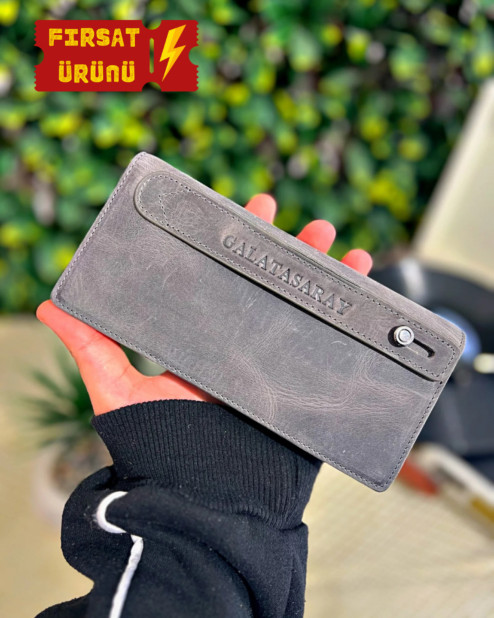 El Tutamaçlı Telefon Bölmeli Cüzdan Gri 1028