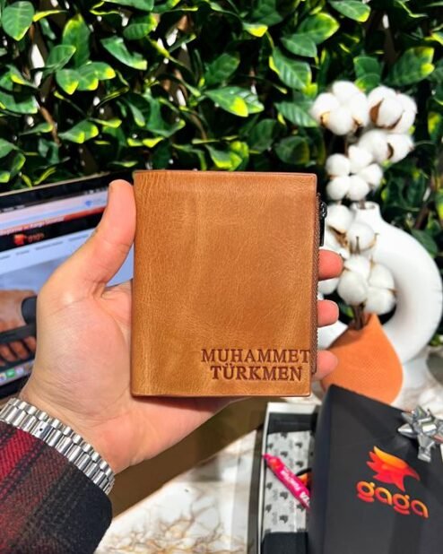 Monaco Fermuarlı Çıtçıtlı Cüzdan Taba 1044