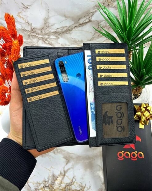 Cüzdan ve Kartlık Telefon Bölmeli Cüzdan Siyah 1027