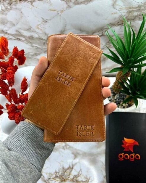 Cüzdan ve Kartlık Telefon Bölmeli Cüzdan Taba 1027