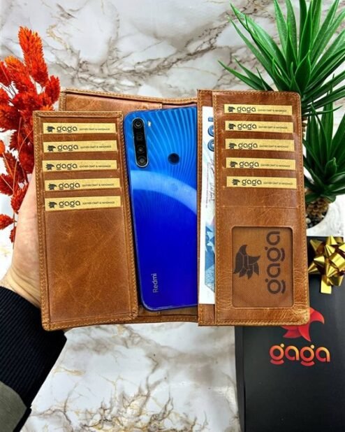 Cüzdan ve Kartlık Telefon Bölmeli Cüzdan Taba 1027