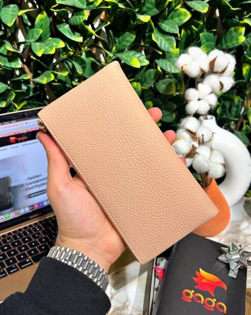 Kadın Deri Cüzdan Telefon Bölmeli Mıknatıslı Pudra 1049