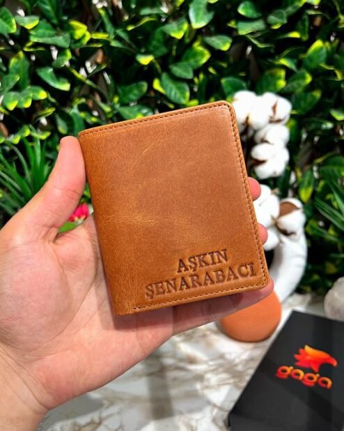 İnce Erkek Deri Cüzdan Taba 1004