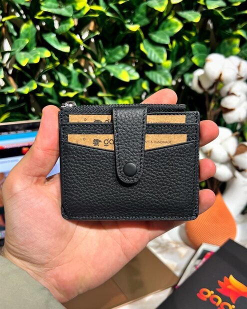 Ufak Kartlık Cüzdan Fermuarlı Siyah 1052