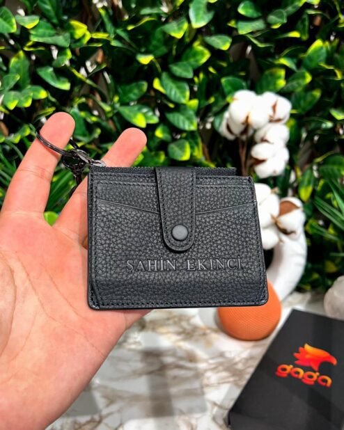 Ufak Kartlık Cüzdan Fermuarlı Siyah 1052