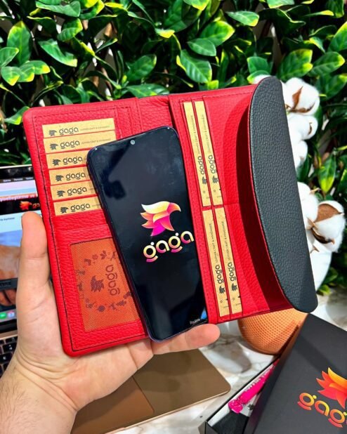 Kadın Deri Cüzdan Telefon Bölmeli Mıknatıslı Double Renk 1049