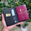 Deri Pasaportluk ve Valiz Etiketi Siyah 1038