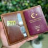 Deri Pasaportluk ve Valiz Etiketi Taba 1038