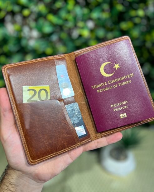 Deri Pasaportluk ve Valiz Etiketi Taba 1038