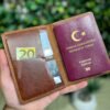 Deri Pasaportluk ve Valiz Etiketi Taba 1038