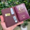Deri Pasaportluk ve Valiz Etiketi Bordo 1038