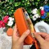 Kadın Deri Cüzdan Telefon Bölmeli Turuncu 1049