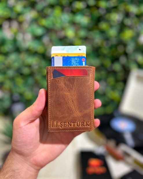Mekanizmalı Cüzdan Hakiki Deri Fındık 1001
