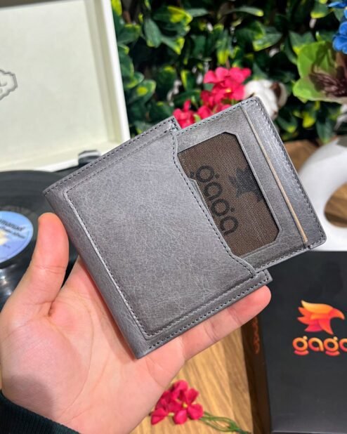 Deri Cüzdan Ve Deri Kartlık Gri 1058