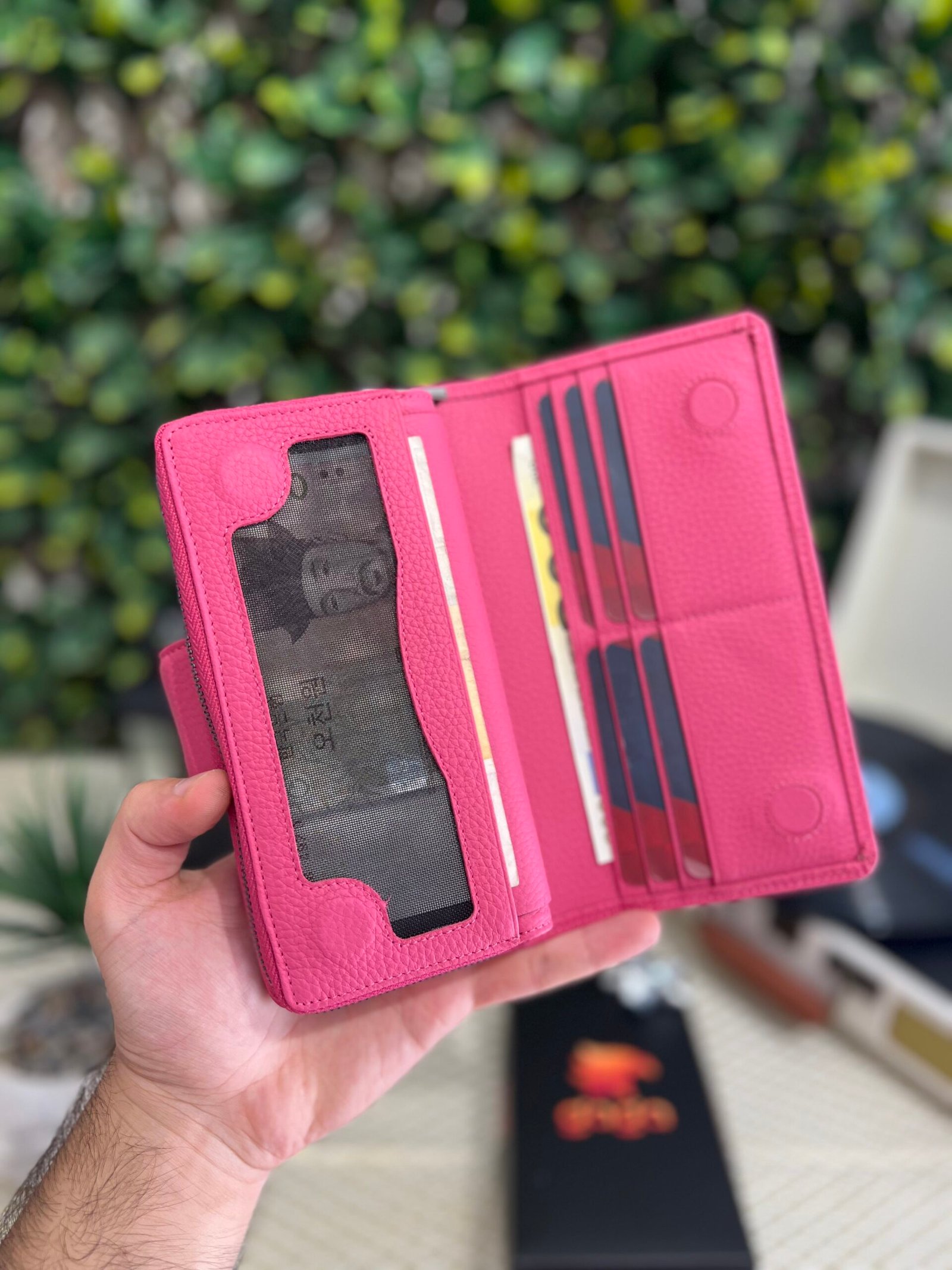 IMG_5885 Lüks Büyük Cüzdan Hakiki Deri Pembe 1069