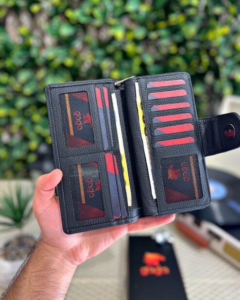 Lüks Büyük Cüzdan Hakiki Deri Siyah 1069