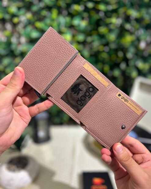 Mekanizmalı Cüzdan Hakiki Deri Pudra 1001