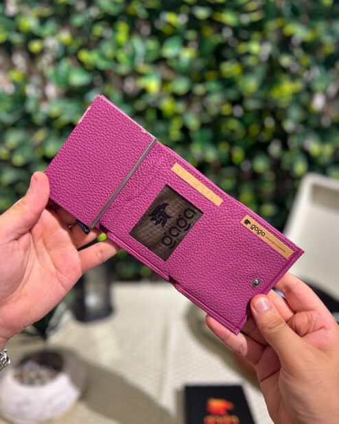 Mekanizmalı Cüzdan Hakiki Deri Pembe 1001