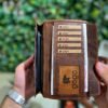 Çıtçıtlı Telefonlu Hakiki Deri Fındık Cüzdan 1005