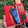 Telefon Bölmeli Mıknatıslı Cüzdan + Kartlık Kırmızı 1047