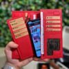 Telefon Bölmeli Mıknatıslı Cüzdan + Kartlık Kırmızı 1047