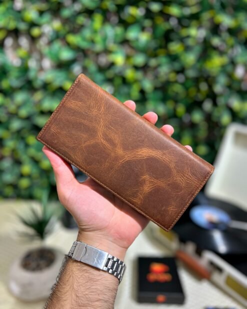 Telefon Bölmeli Mıknatıslı Cüzdan Ve Kartlık Eskitme Deri Fındık 1047