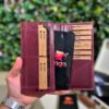 Kapaklı Telefon Bölmeli Hakiki Deri Cüzdan Bordo 1453