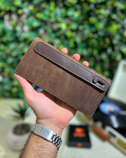 El Tutamaçlı Telefon Bölmeli Cüzdan Kül 1028