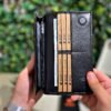 El Tutamaçlı Telefon Bölmeli Cüzdan Parlak Siyah 1028