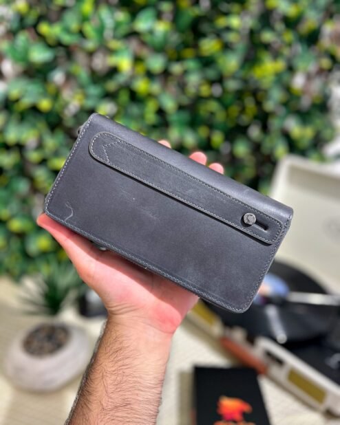 Çift Telefonlu Tutamaçlı Cüzdan Gri 1079