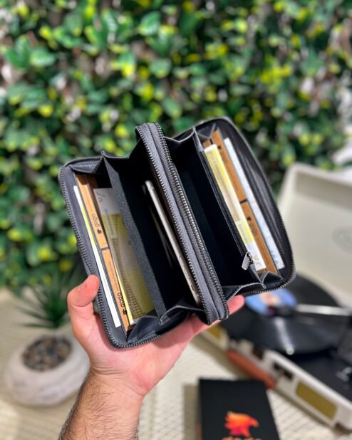 Çift Telefonlu Tutamaçlı Cüzdan Gri 1079