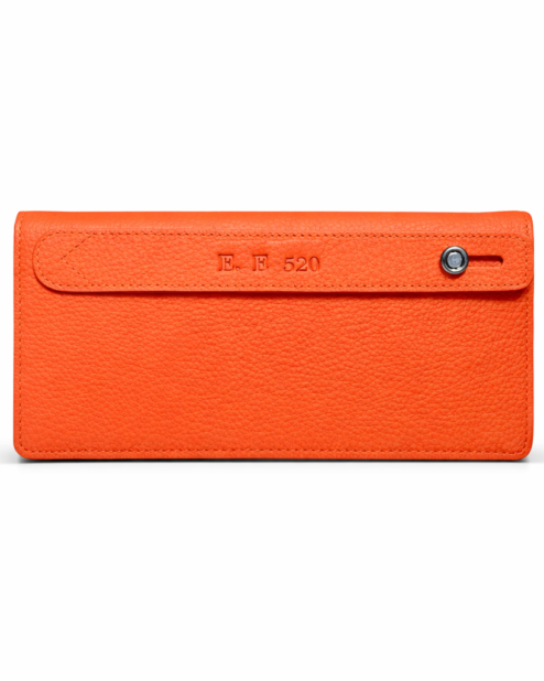 Hakiki Deri El Tutamaçlı Telefon Bölmeli Cüzdan Turuncu 1028