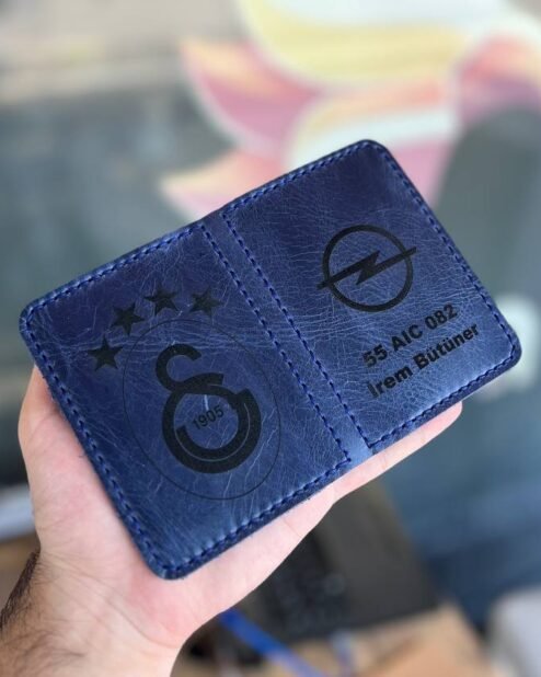 Ruhsat Kabı Hakiki Deri Lacivert 408