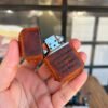 Hakiki Deri Zippo Çakmak Fındık 1077