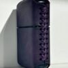 Hakiki Deri Zippo Çakmak Mor 1077