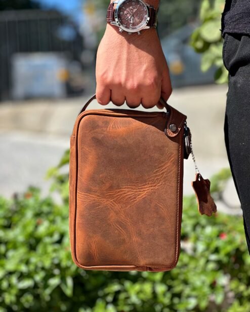 Dubai Hakiki Deri El Çantası Fındık 101