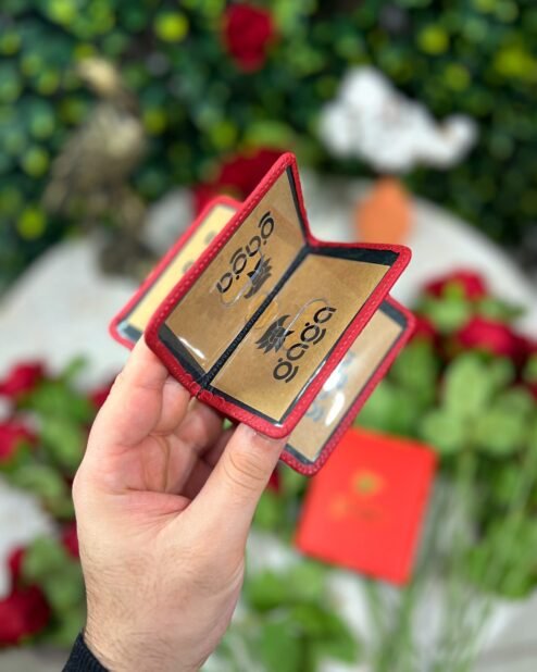 Minimalist Cüzdan Hakiki Deri Kırmızı 2001