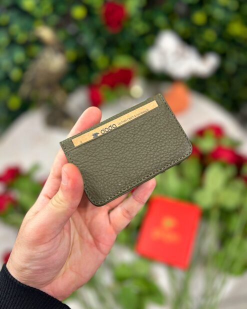 Minimalist Cüzdan Hakiki Deri Yeşil 2001