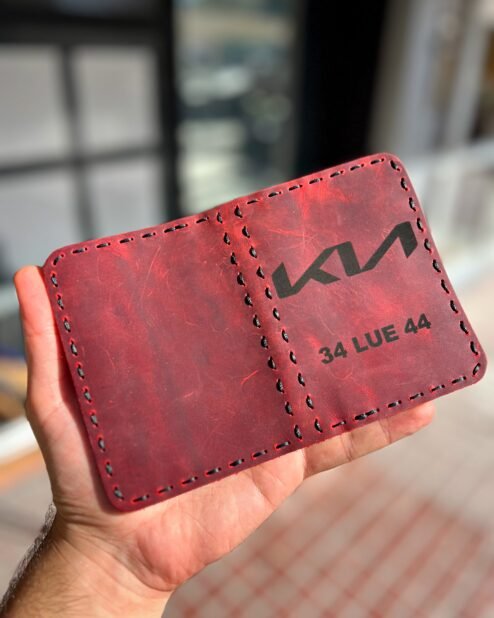 Ruhsat Kabı Hakiki Deri Gri 408