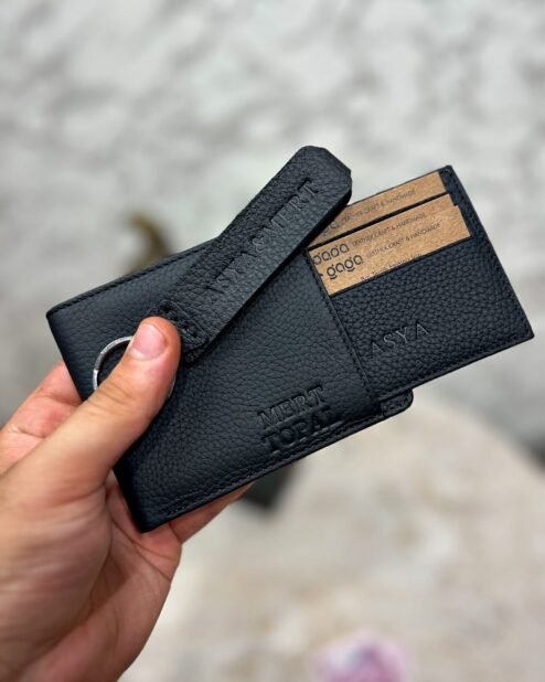 Cüzdan Kartlık İsim Baskılı Siyah 1025