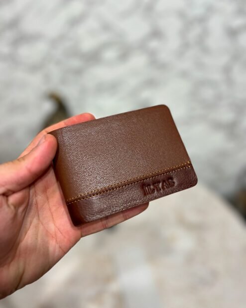 Baba Cüzdan Hakiki Deri İsim Baskılı Premium Kahve 1023