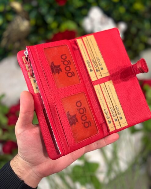 Fermuarlı & Mıknatıslı Kadın Cüzdan Kırmızı 1088