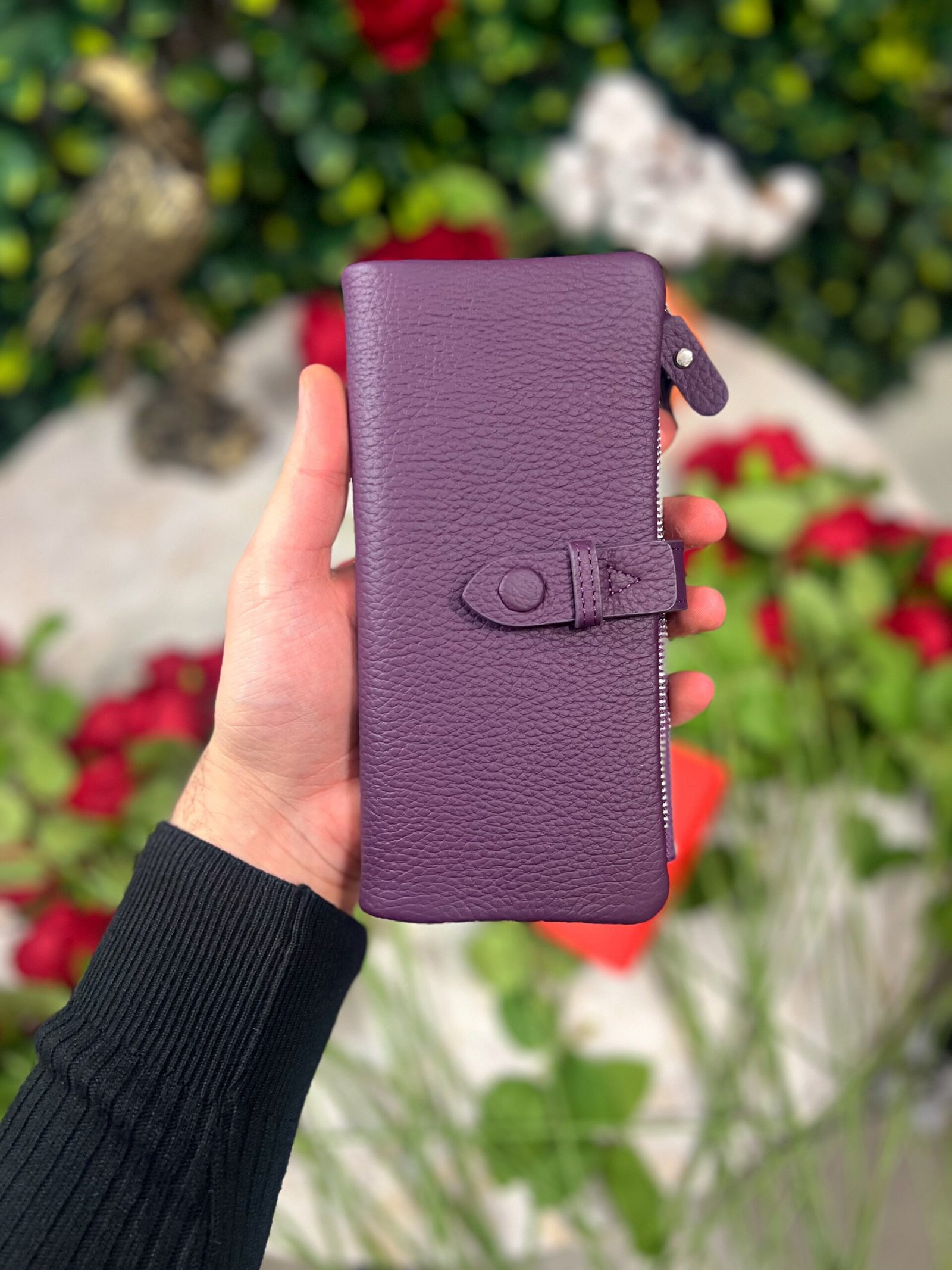 Created with RNI Films app. Profile 'None' Fermuarlı & Mıknatıslı Kadın Cüzdan Mor 1088