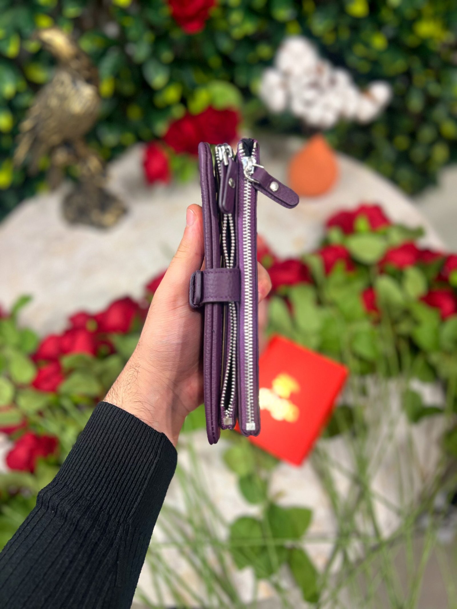 Created with RNI Films app. Profile 'None' Fermuarlı & Mıknatıslı Kadın Cüzdan Mor 1088