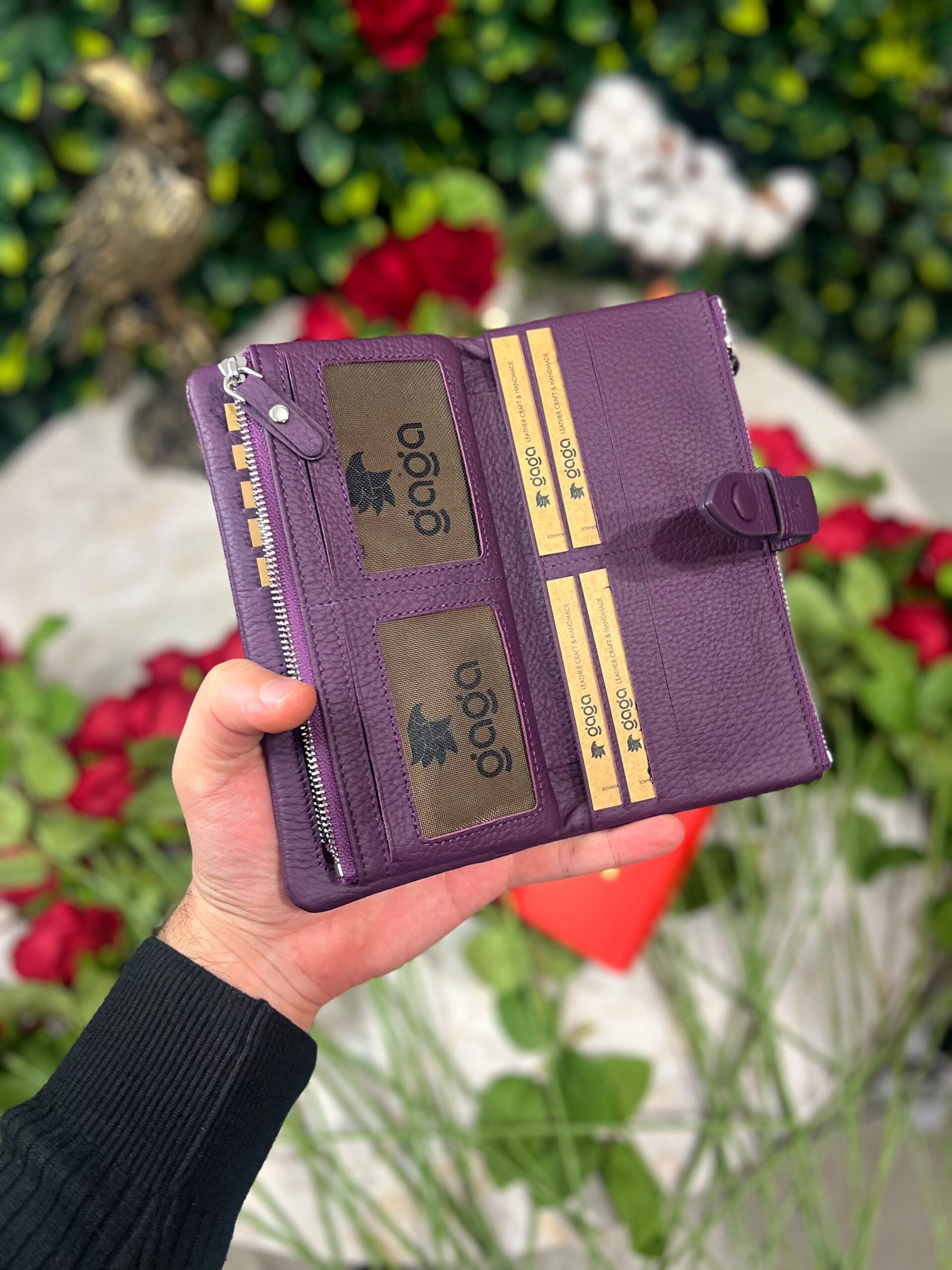 Created with RNI Films app. Profile 'None' Fermuarlı & Mıknatıslı Kadın Cüzdan Mor 1088