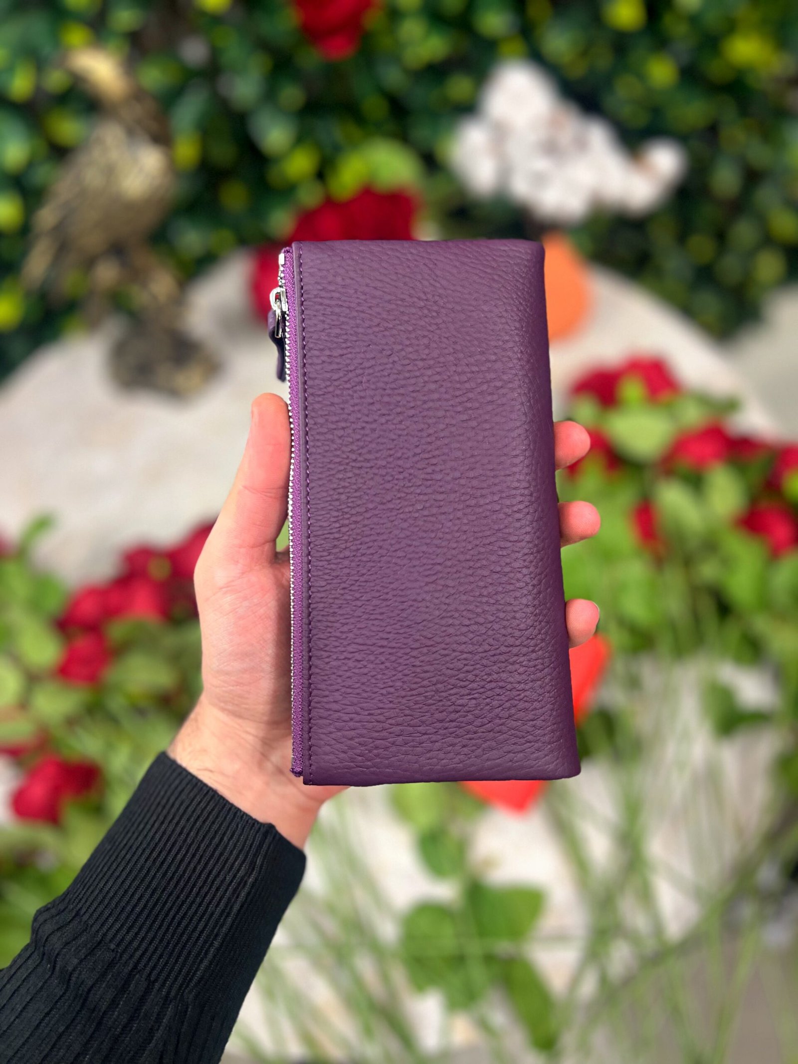 Created with RNI Films app. Profile 'None' Fermuarlı & Mıknatıslı Kadın Cüzdan Mor 1088