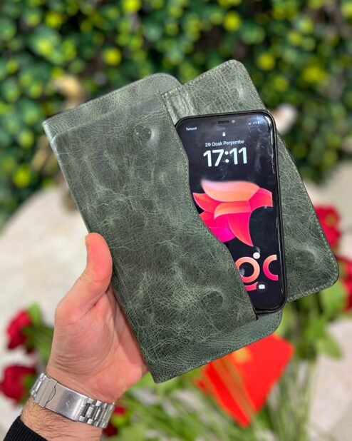 En İyi Model Hakiki Deri Yeşil 1082