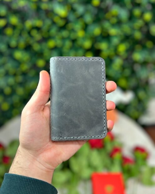 Ruhsat Kabı Hakiki Deri Gri 408