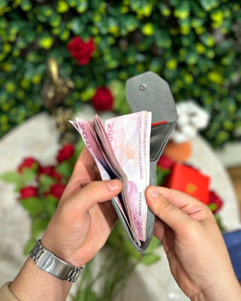 Hakiki Deri Viral Cüzdan Gri 1045