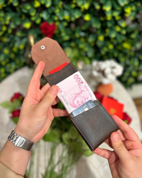 Hakiki Deri Viral Cüzdan Acı Kahve 1045